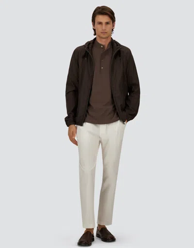 Herno Jacket In Micro Ripstop Nylon In Brown