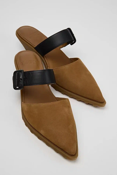 Camper Anita Buckle-detail Mules In Brown