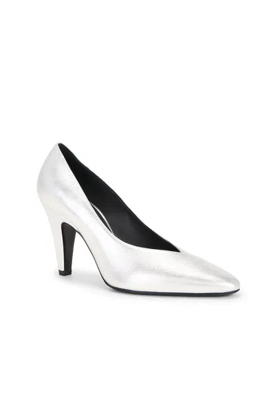 Alaïa Alaϊa Leather Pump In Silver
