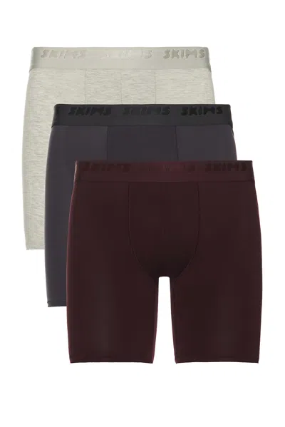 Skims Stretch 5 Boxer Brief 3-pack In Multi