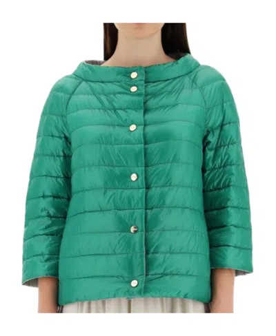 Herno Reversible Down Jacket In Gray