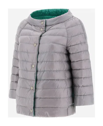 Herno Reversible Down Jacket In Gray