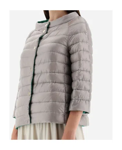 Herno Reversible Down Jacket In Gray