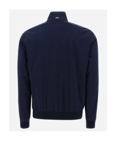Herno Lightweight Bomber Jacket In Blue
