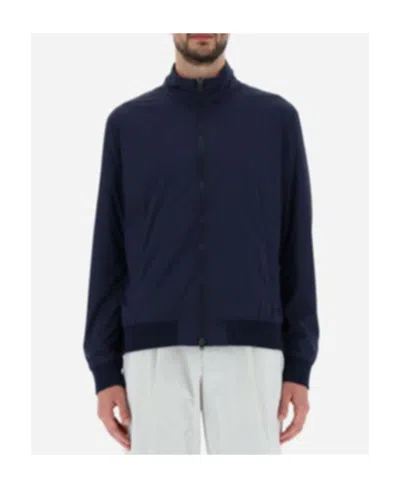Herno Lightweight Bomber Jacket In Blue
