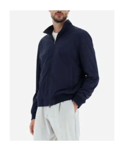 Herno Lightweight Bomber Jacket In Blue