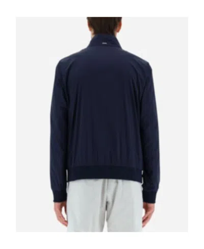 Herno Lightweight Bomber Jacket In Blue