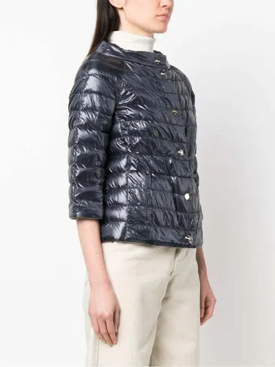 Herno Reversible Down Jacket In Blue
