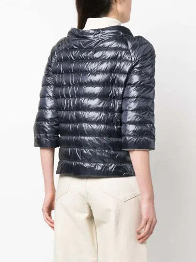 Herno Reversible Down Jacket In Blue