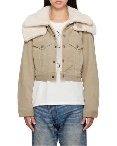 R13 Long Sleeve Jacket In Neutral