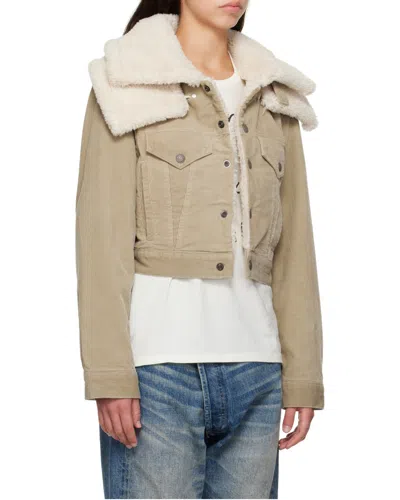 R13 Long Sleeve Jacket In Neutral