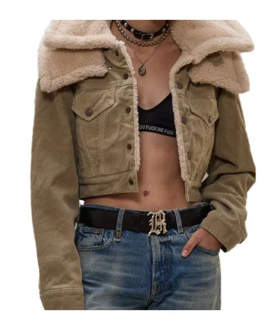 R13 Long Sleeve Jacket In Neutral