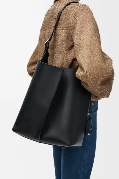 Loewe Medium Bilbao Bucket In Smooth Leather Skin For Woman In Black