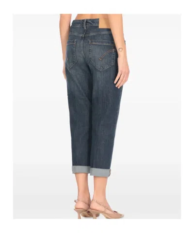 Dondup Button-fly Cuffed Jeans In Blue