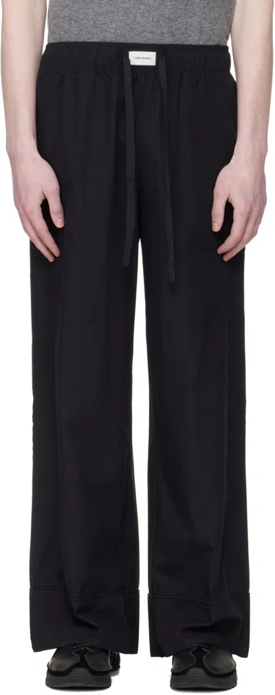 Entire Studios Drawstring Casual Pants In Black