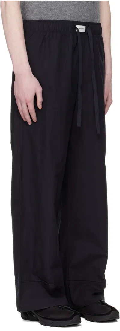 Entire Studios Drawstring Casual Pants In Black