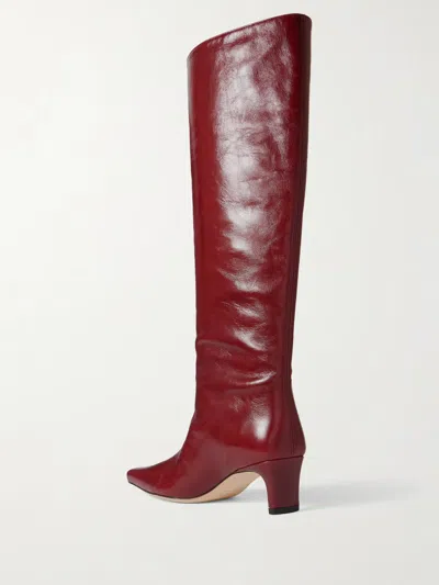 Staud Wally Leather Knee-high Boots In Multi