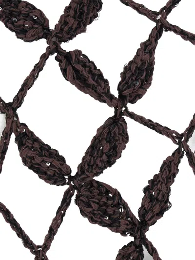 Antonelli Crochet Knitted Top In Blue