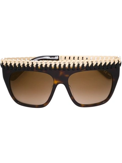 Stella Mccartney Oversized Square Sunglasses In Brown