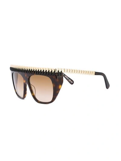Shop Stella Mccartney Oversized Square Sunglasses In Brown
