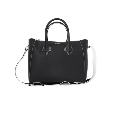 Shop Michael Kors Helena Top Handle Bag In Black