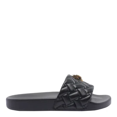 Kurt Geiger Meena Eagle Slide Sandals In Black