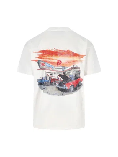 Represent 24 Hour Service Graphic T-shirt In White