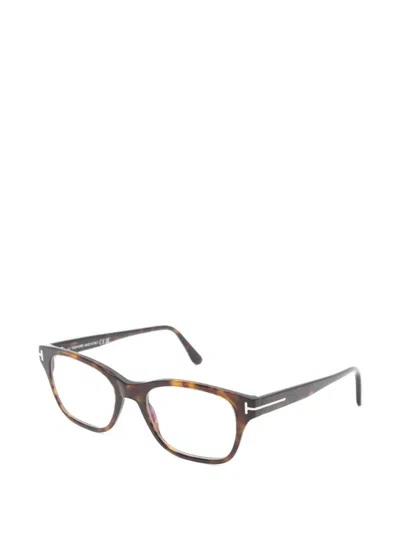 Tom Ford Rectangle-frame Glasses In Green