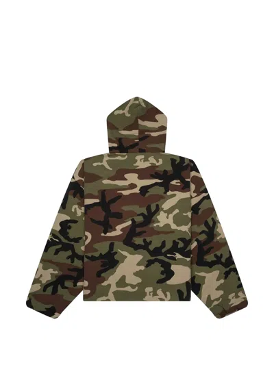 Essentials Hooded Camouflage Jacket In Multi