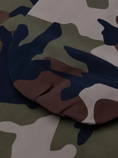 Essentials Hooded Camouflage Jacket In Multi
