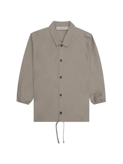 Essentials Coaches Buttoned Jacket In Neutral