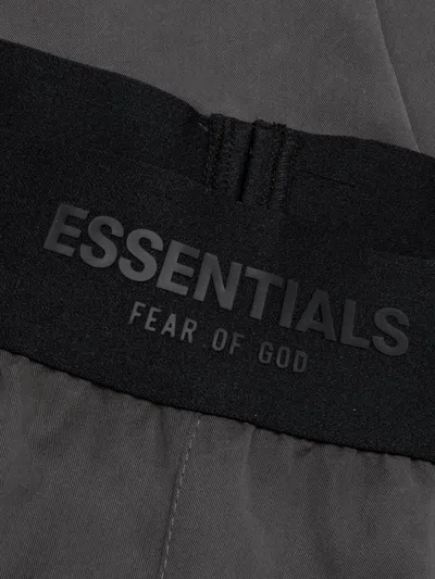 Essentials Grey Cargo Pants In Black