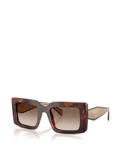 Prada Square-frame Sunglasses In Brown