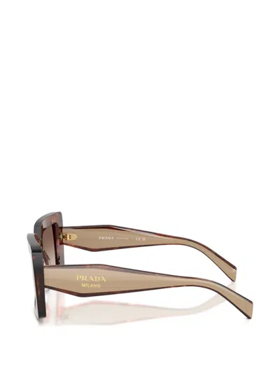 Prada Square-frame Sunglasses In Brown