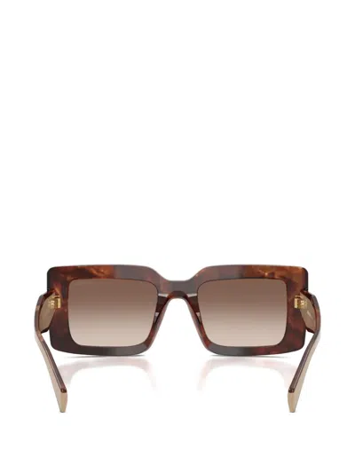 Prada Square-frame Sunglasses In Brown