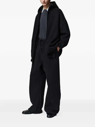 Essentials Drawstring Pleated Trousers In Black