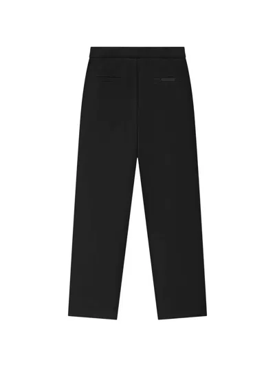 Essentials Drawstring Pleated Trousers In Black