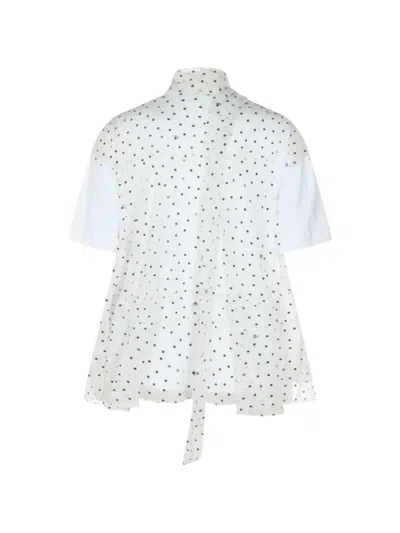 Sacai Polka Dot-pattern Blouse In White