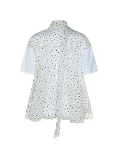 Sacai Polka Dot-pattern Blouse In White