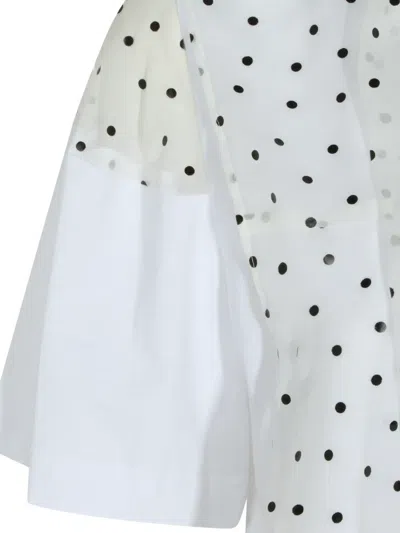 Sacai Polka Dot-pattern Blouse In White