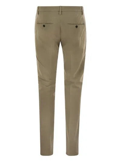 Dondup Loop-belt Trousers In Brown