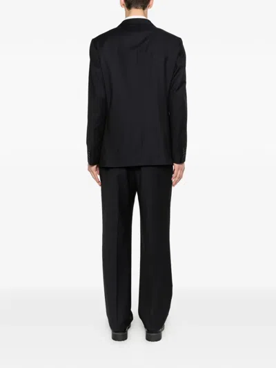 Caruso Buttoned Suit In Blue