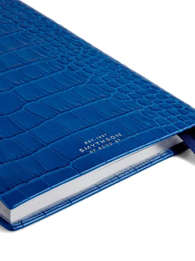 Smythson Slide Weekly Diary In Blue