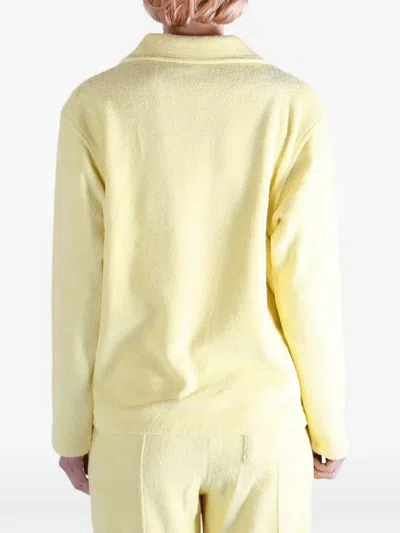Auralee Collared Sweater In Yellow