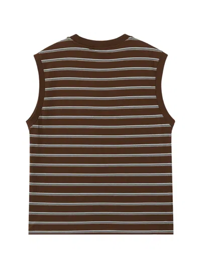 Chocoolate Stripe-pattern Vest In Brown