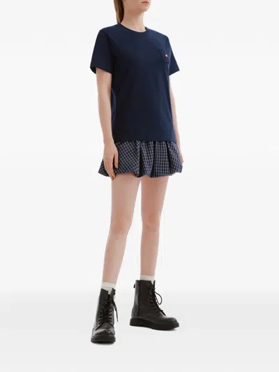 Chocoolate Checked Mini Skirt In Blue