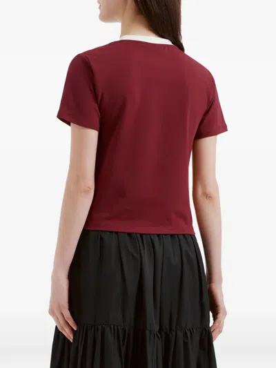 Chocoolate Ringer Graphic T-shirt In Red