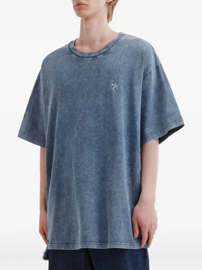 Five Cm Star-appliqué T-shirt In Blue