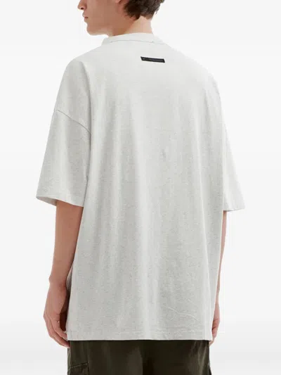 Five Cm Button Graphic T-shirt In Gray