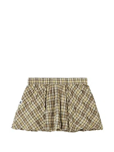 Chocoolate Plaid-pattern Mini Skirt In Neutral